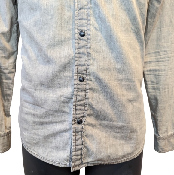 Armani Exchange grey button front shirt small - Picture 3 of 7